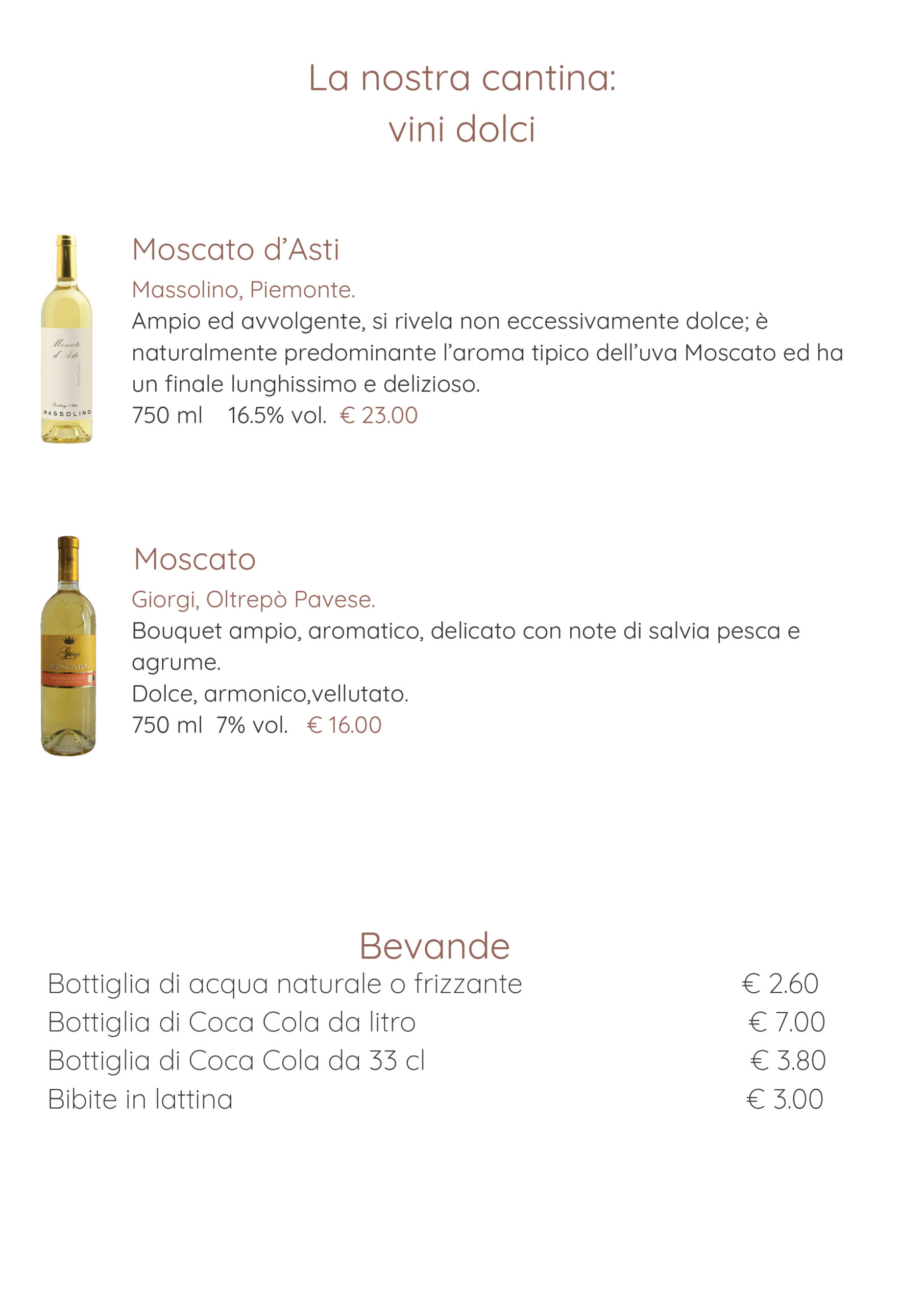 carta dei vini
